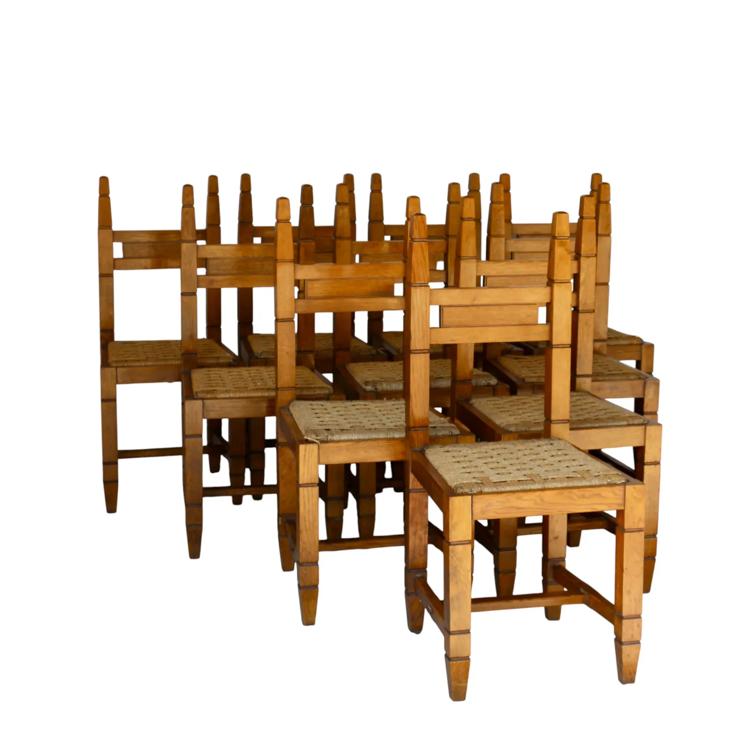 A set of 10 chairs, Italy 40s. image 1
